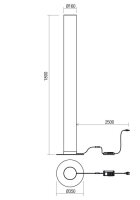 Stojací lampa PILON LAMP LED 57W H1800 MATT ACRYL/WHITE BASE REDO 01-3012