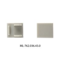 Koncovka bez otvoru pro AG, AR, AS, stříbrná barva, 1ks MCLED ML-762.036.43.0