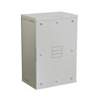 Rozvaděč nástěnný nýtovaný SENSA 18U 400mm, dveře sklo, RAL 7035