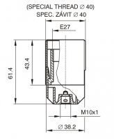 Desko 1352-13400 Objímka E27 s vnějším závitem bílá