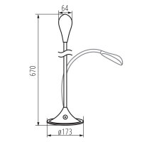 FRANCO II LED W Kancelářská stolní lampa LED (starý kód 22340) KANLUX 22342