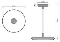Závěsné svítidlo ZETA ST1 FP 31W IP40 4K ON/OFF PMMA bílá OSMONT ZET60548