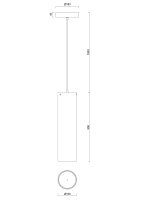 Závěsné svítidlo SUBRA S4 45W IP20 4K ON/OFF PMMA bílá OSMONT SUB60512