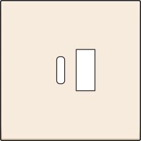 Kryt USB A+C nabíječky-CREAM NIKO 100-68002