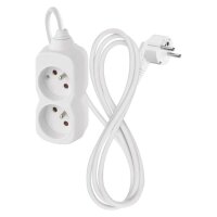 Prodlužovací kabel 1,4 m 2 zásuvka bílý PVC 1 mm2 EMOS P02114