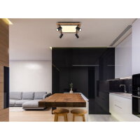 Stropní svítidlo ULLA černá/dřevo 4xGU10 LED 5W 230V GLOBO 67306D2