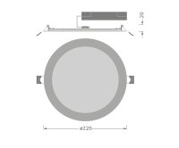DOWNLIGHT SLIM ROUND 220 E 30W 840 WT LEDVANCE 4099854492204
