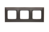 Rámeček 3-násobný Simon 54 Premium, IP20/IP44, hnědá matná metalizované DR3/46