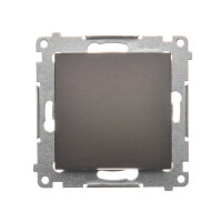 Ovládač zapínací, řazení 1/0, bez piktogramu, 10AX, 250V, hnědá matná