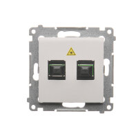 Světlovodná/optická zásuvka dvojitá SC/APC bílá KONTAKT SIMON DGS2.01/11