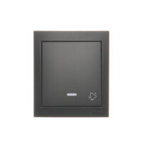 tlačítko 'zvonek' s podsvětlením odolným proti vlhkosti černý mat ACD1L/49