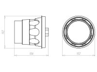 Krabice stropní velikost 105, průměr 60 mm, do betonu KAISER 1227-54