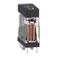 Schneider RXG21E7 Relé Zelio RXG, 2 C/O , 5 A, 48 V AC, testovací tlačítko