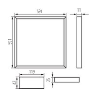 Rámeček LED AVAR N 6060 32W-CW KANLUX 26789