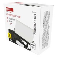 LED reflektor TAMBO EVO se senzorem pohybu, 10 W, 1000 lm, IP65, černý ZS2914