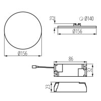 LED svítidlo AREL LED DO 14W-WW 29589 Kanlux