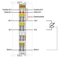 2kanálový analogový vstup 4-20 mA rozdílový vstup Wago 750-492