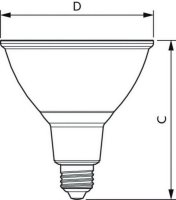LED žár. E27 13-100W 827 1000lm stm.