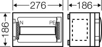 Jističová skříň ENYSTAR 9 modulových jednotek HENSEL FP 1108