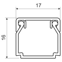 LHD 17X17 P1  LIŠTA HRANATÁ