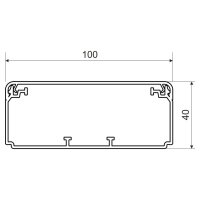 Elektroinstalační kanál EKD 100x40, bílý, 2 m, folie KOPOS EKD 100X40_HC