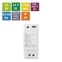 Napájecí zdroj 24W, DC24V/1A, IP20, na DIN lištu MCLED ML-732.078.11.1