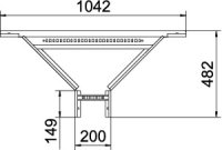 OBO LAA 1120 R3 FT Odbočný díl pro kabelový žebřík 110x200 Ocel žár.zinek