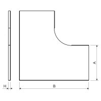 Víko oblouku 90° šíře 125 žárový zinek (Mars) KOPOS NVO 90X125_F