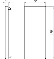 OBO GS-E70170RW Koncový díl, pro kanál Rapid 80, 70x170mm, čistě bílá Ocel