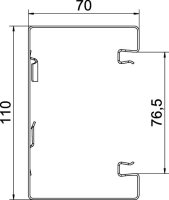 OBO GS-S70110RW Kanál pro přístroje Rapid 80 70x110x2000 čistě bílá Ocel 6277000