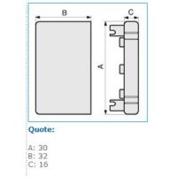 LAN 25X30 G 02237 Koncovka pro podparapetní systémy 25x30 - šedá IBOCO B02237