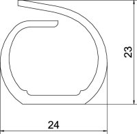 OBO VF 20 rws Propojovací kanál VF flexibilní pr. 20mm čistě bílá