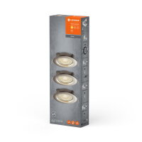 Bodové svítidlo LEDVANCE LED Spot Set Simple Dim 3X 4.9W 2700K Brushed Nickel