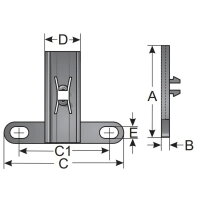 HS/F 07-09 foot type UHF for HS/U černá MURRPLASTIK MR-83631650