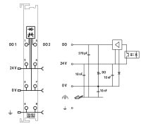 2kanálový binární výstup DC 24V 0,5 A světle šedá WAGO 750-501/000-800