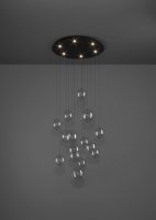Závěsné svítidlo ESPARDELLO LED černá/KLAR 6X5,4W EGLO 390333