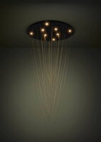 Závěsné svítidlo TREPUCO LED -černá/MESSING 8X5,4W EGLO 390355