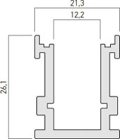 PRF050 REC. AL. PROFILE 3 m