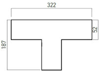 PRF080 T-shape AL. CONNECTOR with DIFFUS