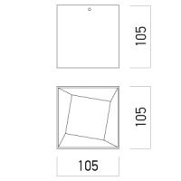 XVOSS SQ. CEILING FITTING 10W 220-240V A