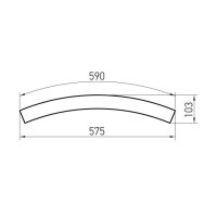 XFREE M CURVED 750mm 45dgr SUSP. LIGHT F