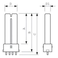 Zářivková trubice PL-S 5W/840 4P G27 1CT/5X10B