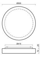 Přisazené svítidlo ELSA 5 36W IP44 4K NZ3h SKLO OPAL bílá OSMONT ELS73017