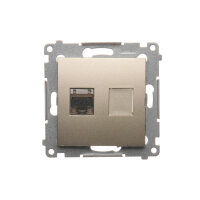 D61E.01/44 Jednonásobná počítačová zásuv