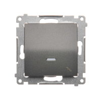 Přepínač střídavý, s orientačním LED, řazení 6So, 10AX, 250V antracit mat