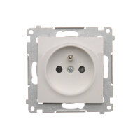 Zásuvka jednonásobná s uzemněním, s clonkami 16A, 250V~, bílá DGZ1Z.01/11