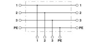 Rozvodka T QPD T3PE2,5 2X9-14 BK PHOENIX CONTACT 1424048