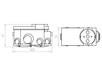 B1 Krabice pro elektroniku, d60mm, hl. 91mm, do betonu KAISER 1268-01