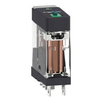 Schneider RXG12RD Relé Zelio RXG, 1 C/O , 10 A, 6 V DC, testovací tlačítko a LED