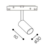 Lištové svítidlo MAGO III XS, W 3W 2700K/3300K/4000K bílá LED2 6095871